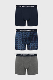 Boxer Hombre Tripack Liso Azul Marino