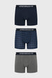 Boxer Hombre Tripack Liso Azul Marino
