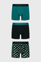 Boxer Hombre Tripack Liso Turquesa
