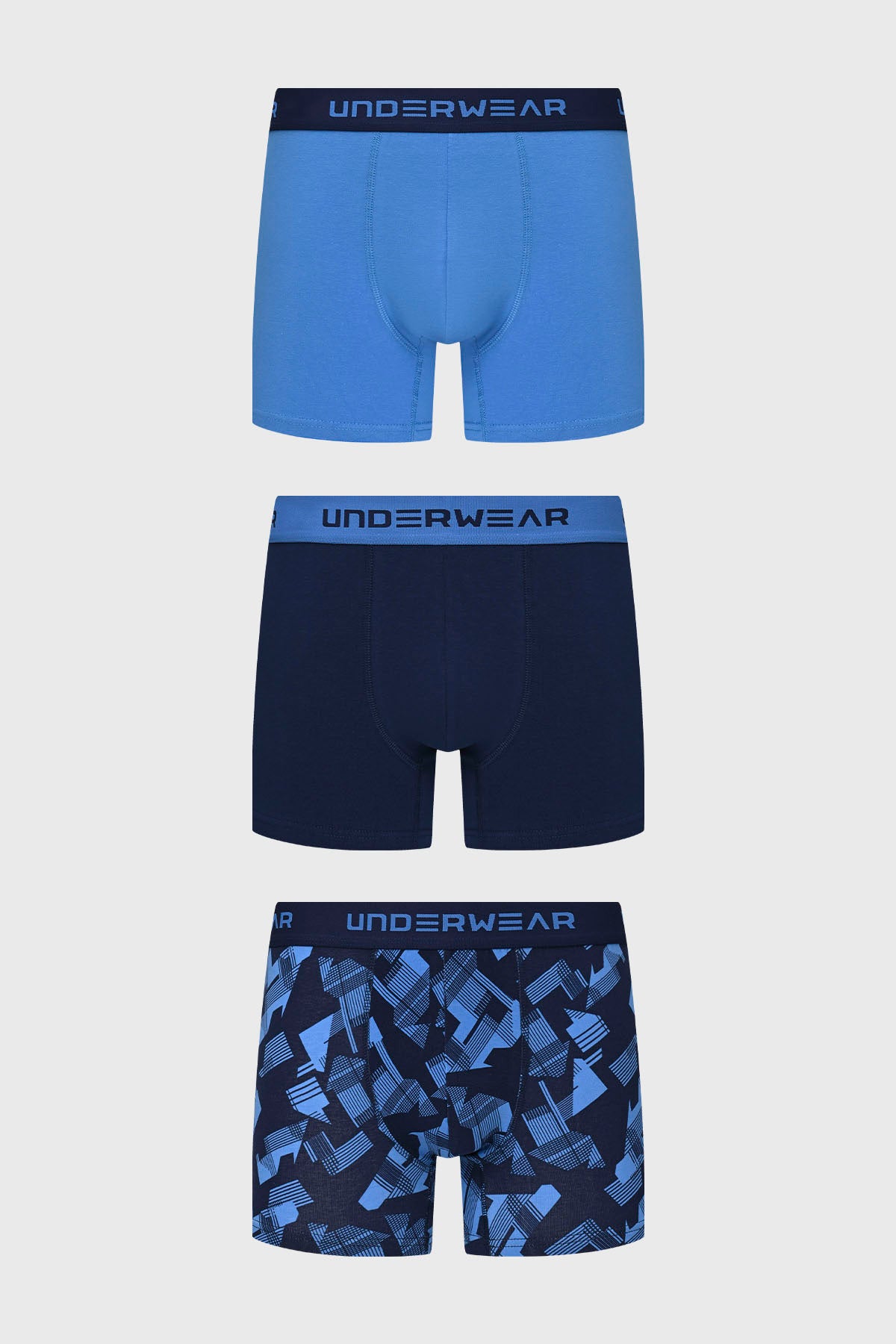 Boxer Hombre Tripack Liso Calipso