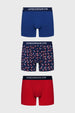 Boxer Hombre Tripack Liso Rojo