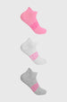 Calceta Deportiva Mujer Tripack Palo Rosa