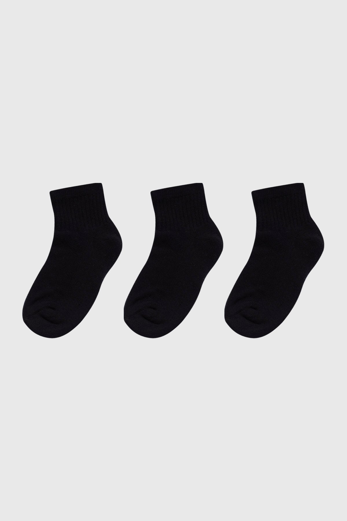 Tripack de calcetines niño unisex azul marino diseño liso ideales para uso diario