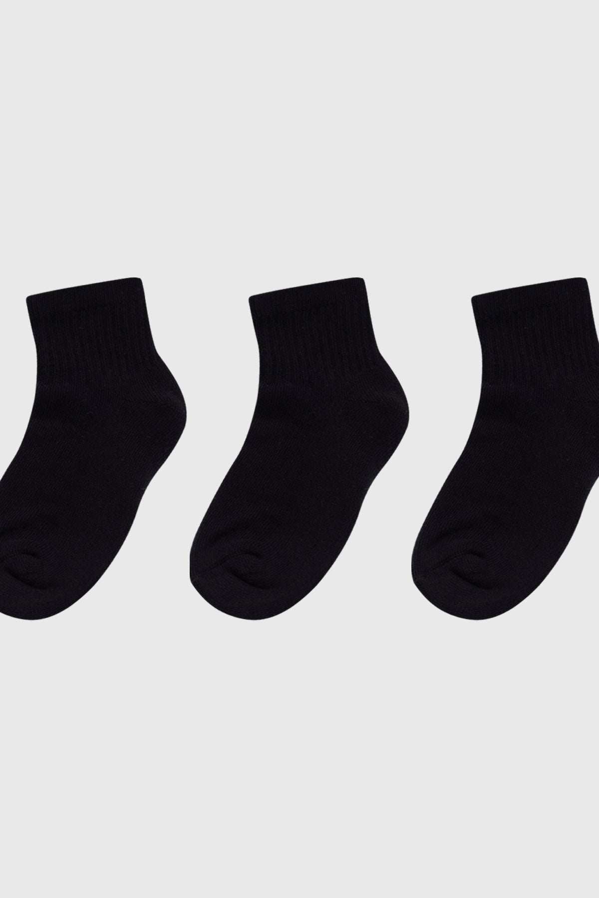 Tripack de calcetines niño unisex azul marino diseño liso ideales para uso diario