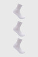 Calcetines unisex blancos lisos con puño elástico en un tripack de estilo clásico y ajuste cómodo