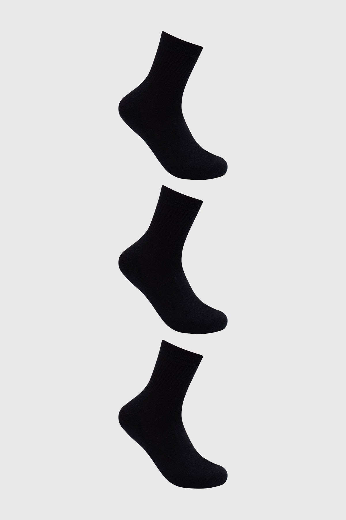 Calcetines azul marino lisos de algodón con diseño clásico unisex en tripack