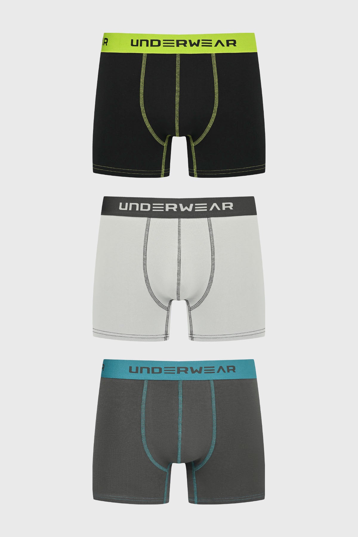 Boxer Hombre Triapack Corto Gris