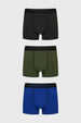 Boxer Hombre Triapack Corto Azul