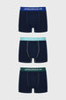 Boxer Hombre Triapack Corto Azul Marino