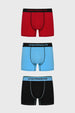 Boxer Hombre Triapack Corto Rojo
