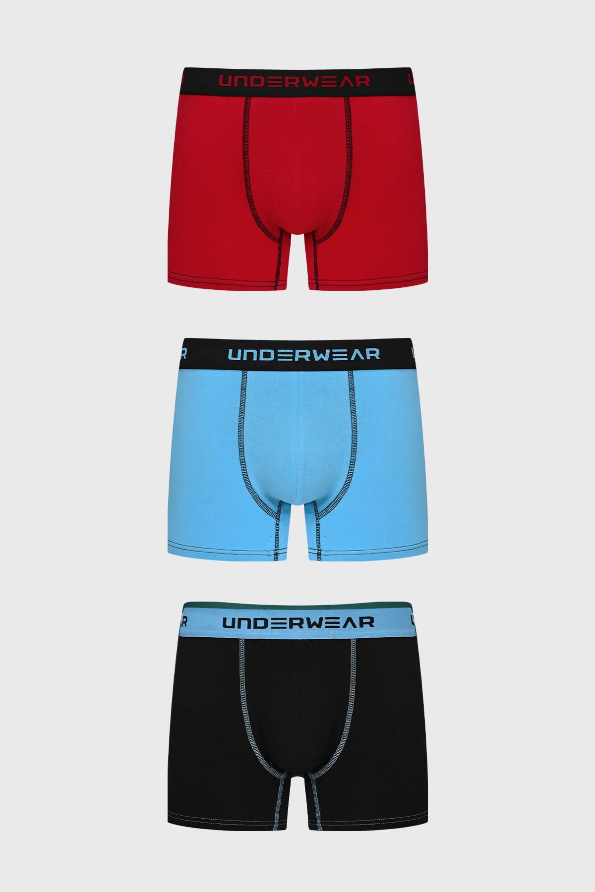 Boxer Hombre Triapack Corto Rojo