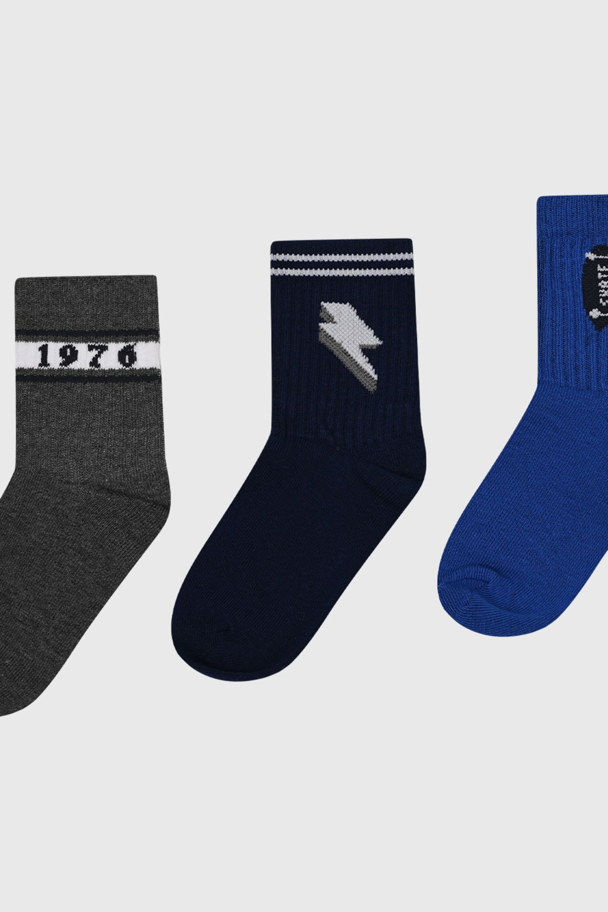 Calcetín Niño Tripack Azul