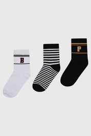 Calcetín Niño Tripack Azul Marino