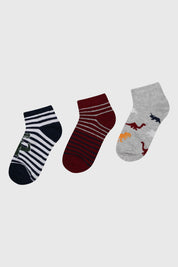 Calceta Deportiva Niño Tripack Azul Marino