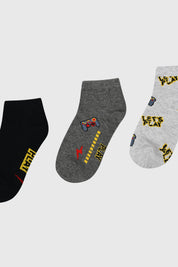 Calceta Deportiva Niño Tripack Rojo