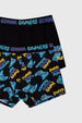 Boxer Niño Bipack Print Negro