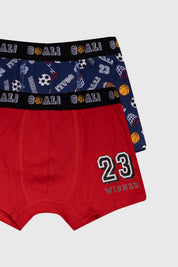 Boxer Niño Bipack Print Rojo