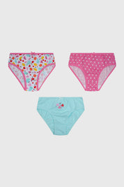 Calzón Niña Tripack Rapport Mini Print Rosado