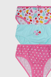 Calzón Niña Tripack Rapport Mini Print Rosado