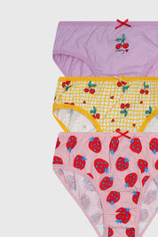 Calzón Niña Tripack Rapport Mini Print Lila