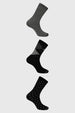 Tripack de calcetines negros para hombre con diseño de rombos y puntos en estilo clásico y moderno
