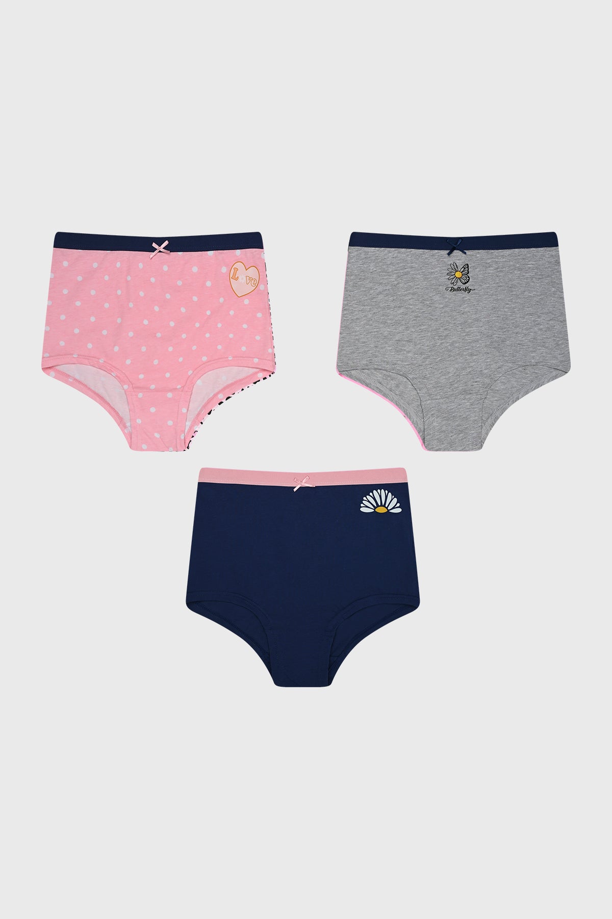 Calzón Niña Tripack Pantaleta Rosado