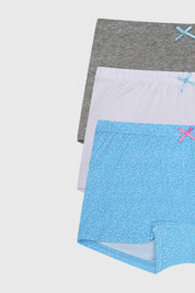 Calzón Niña Tripack Full Print Blanco