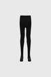 Pantys negras lisas para mujer con efecto piel y dise_x0003_o t_x000E_9rmico sin estampa visibles