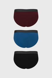 Boxer Hombre Tripack Liso Azul