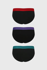 Boxer Hombre Tripack Liso Negro