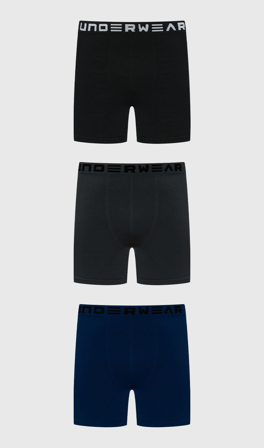 Boxer Hombre Tripack Negro