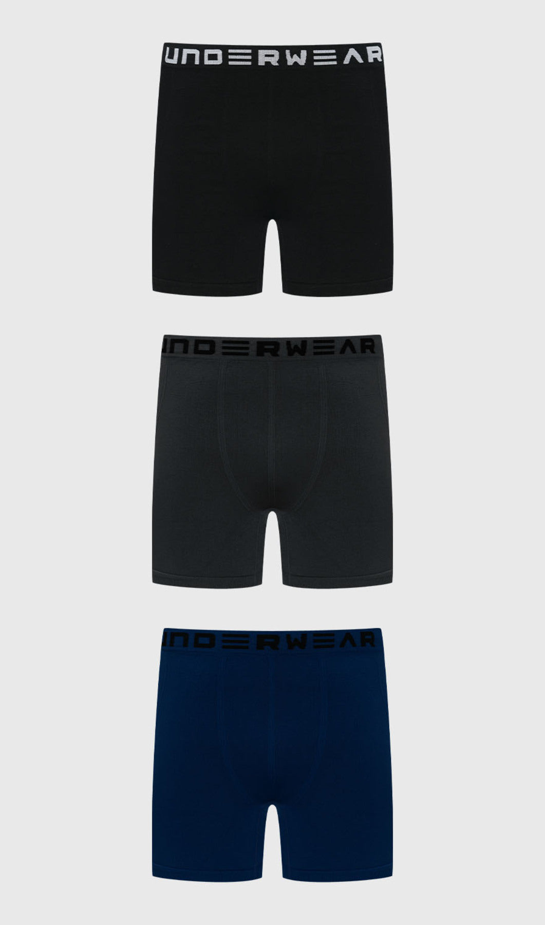 Boxer Hombre Tripack Negro