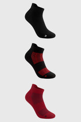Calceta Deportiva Hombre Tripack Rojo
