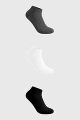 Calceta Deportiva Hombre Tripack Gris