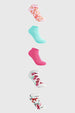 Calceta Deportiva Mujer Pack5 Rosado