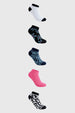 Calceta Deportiva Mujer Pack5 Fucsia