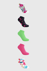 Calceta Deportiva Mujer Pack5 Verde Claro