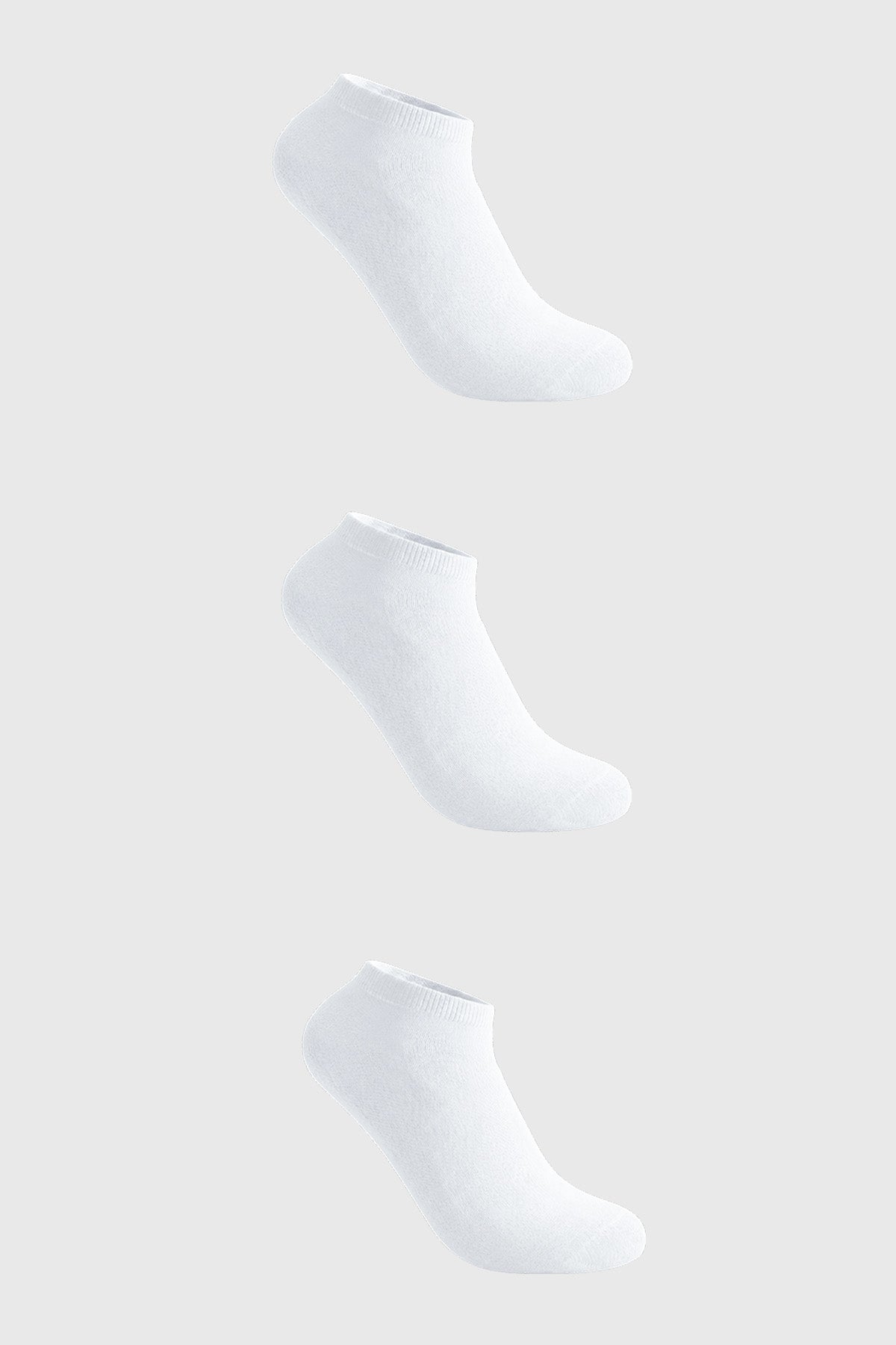Calceta Deportiva Mujer Tripack Blanco