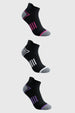 Calceta Deportiva Mujer Tripack Negro