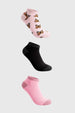 Calceta Deportiva Mujer Tripack Rosado