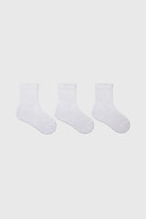 Calcetín Niño Tripack Unisex Blanco