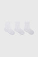 Calcetín Niño Tripack Unisex Blanco