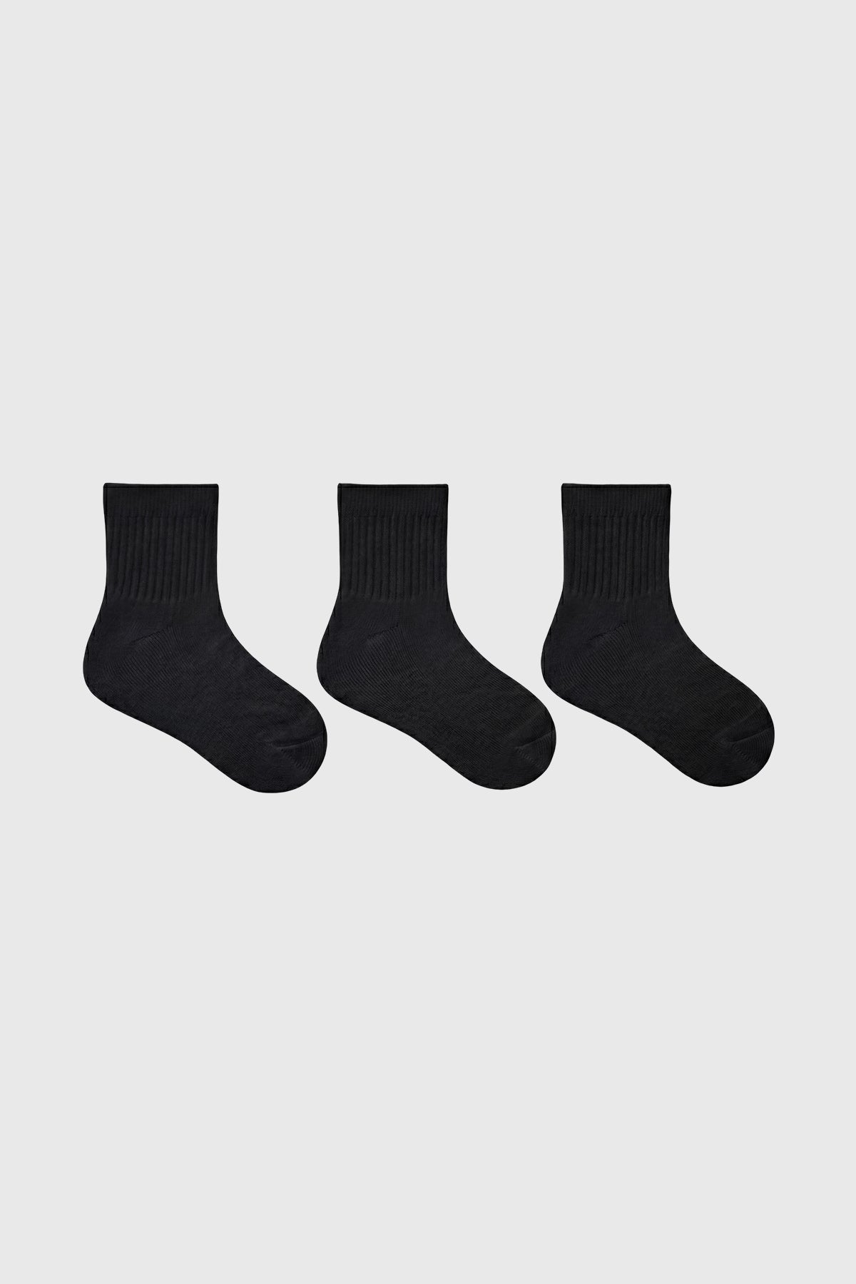Calcetín Niño Tripack Unisex Negro
