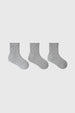 Calcetín Niño Tripack Unisex Gris Melange