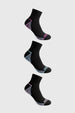 Calceta Deportiva Mujer Tripack Negro