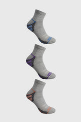 Calceta Deportiva Mujer Tripack Gris