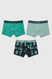 Boxer Niño Tripack Verde