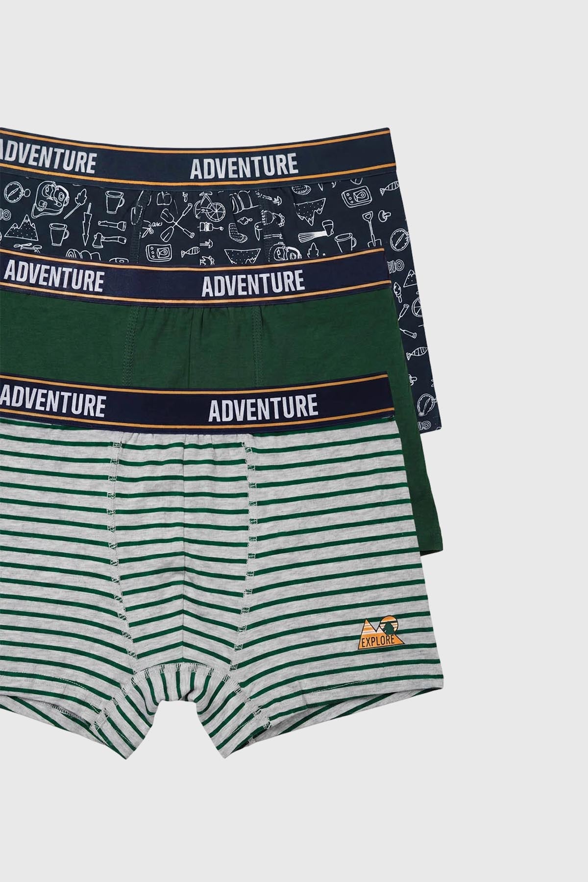 Boxer Niño Tripack Verde