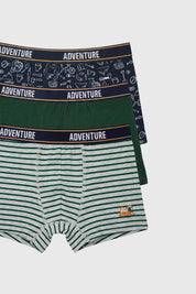 Boxer Niño Tripack Verde