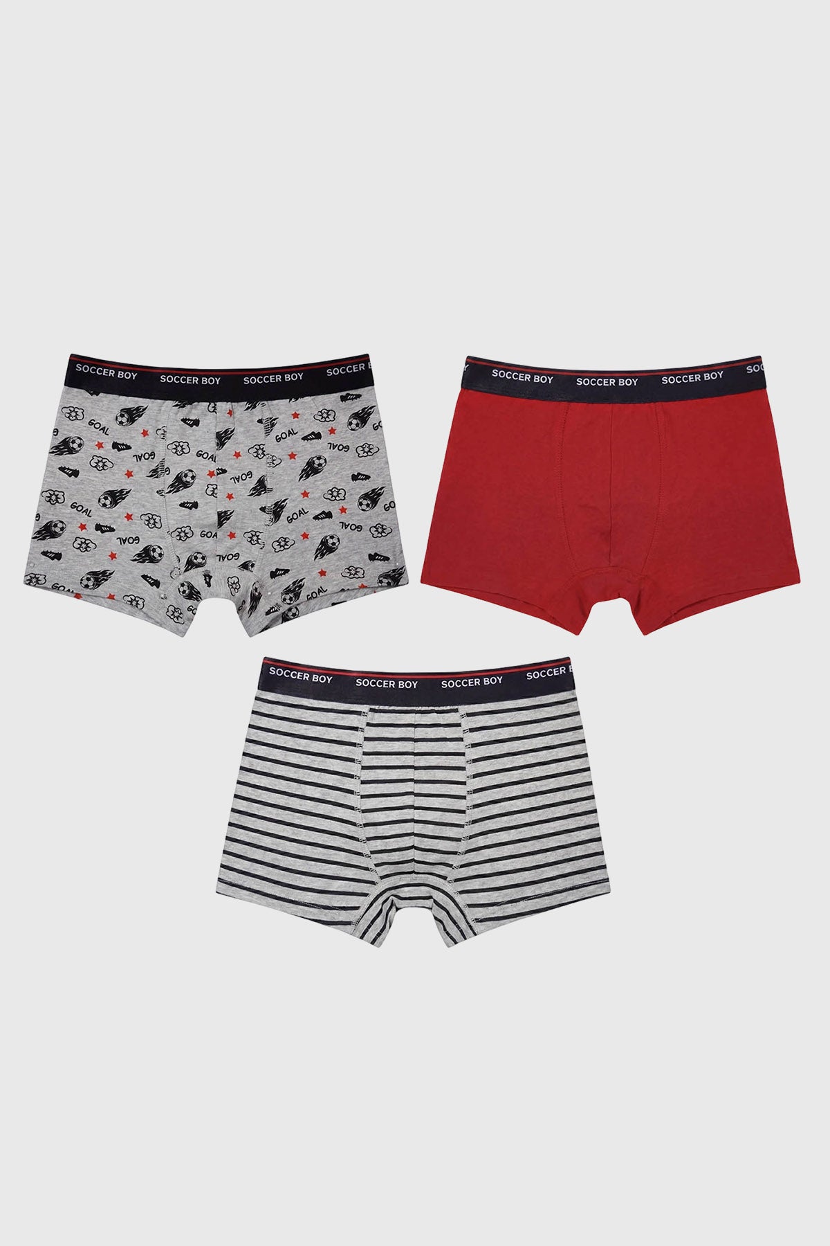 Boxer Niño Tripack Rojo